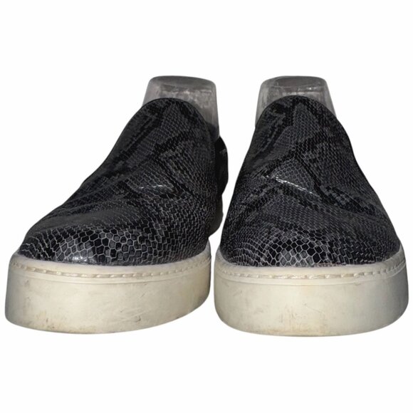 Vince Snake Skin Print Slip On Collapsible Leather Sneaker Mule 8 Garvey Nemesis - Picture 3 of 10